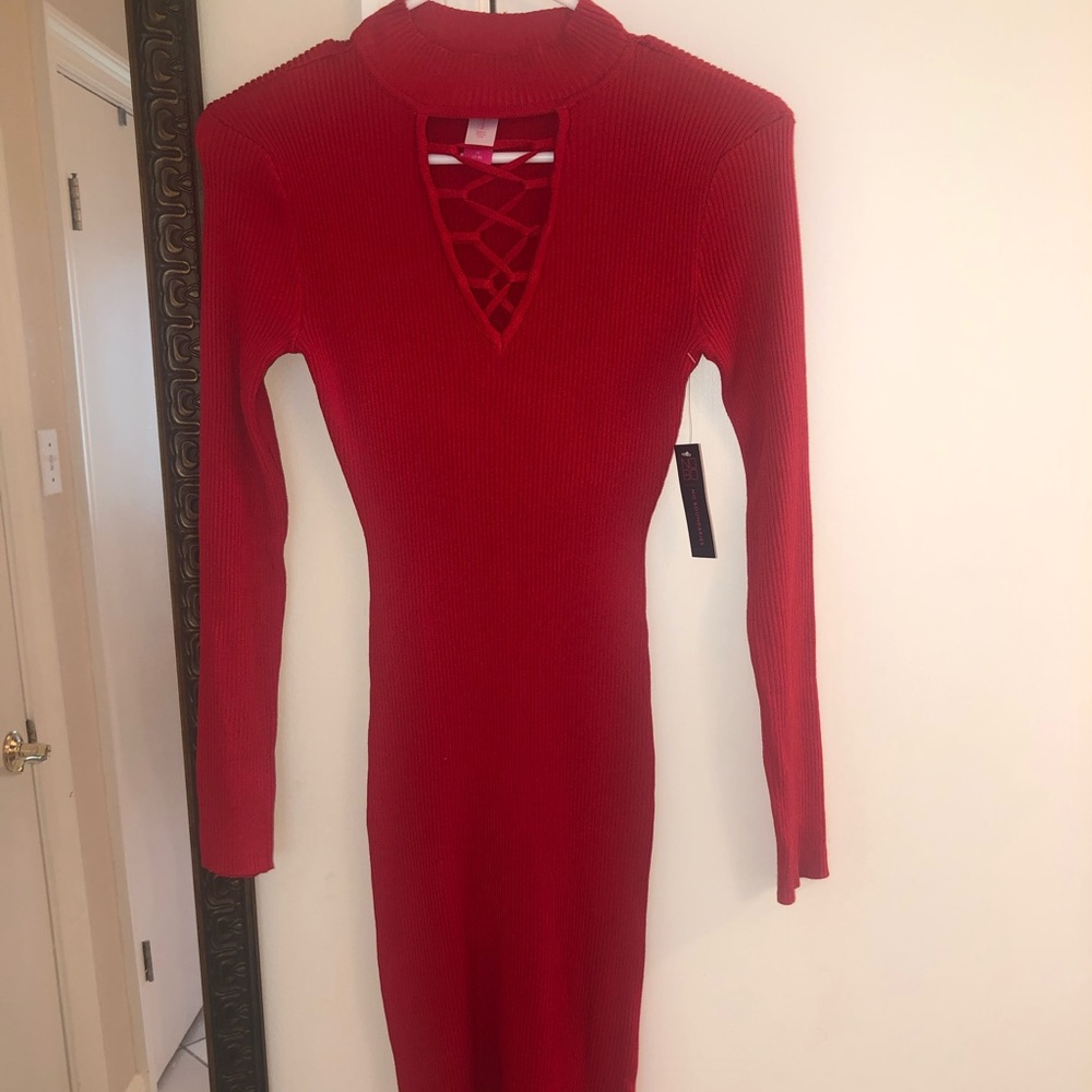 Form fitting red dress - brand new with tags